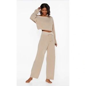 Nasty Gal Slow Down Sweater and Jogger Set